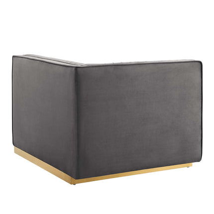 Modway EEI-5828 Sanguine 5-Piece Channel Tufted Performance Velvet Modular Sectional Sofa Modway
