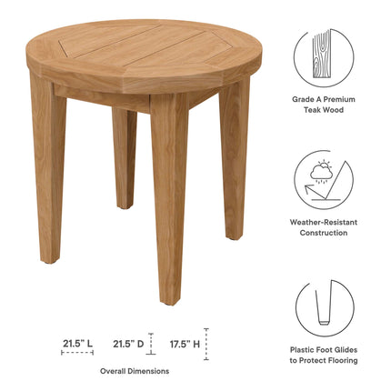 Modway EEI-5833 Brisbane 6-Piece Teak Wood Outdoor Patio Set Modway