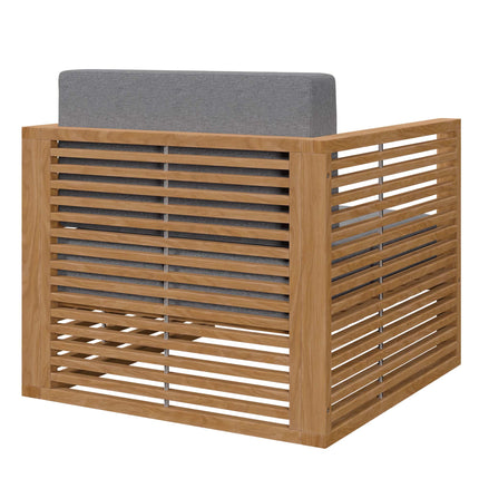 Modway EEI-5836 Carlsbad 6-Piece Teak Wood Outdoor Patio Set Modway