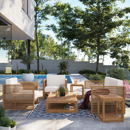 Modway EEI-5836 Carlsbad 6-Piece Teak Wood Outdoor Patio Set Modway