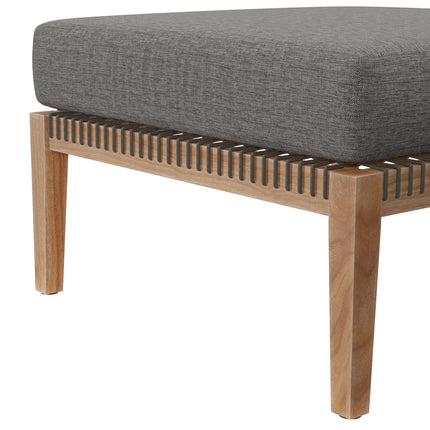 Modway EEI-5854 Clearwater Outdoor Patio Teak Wood Ottoman Modway