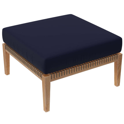 Modway EEI-5854 Clearwater Outdoor Patio Teak Wood Ottoman Modway