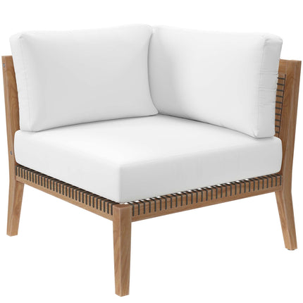 Modway EEI-5855 Clearwater Outdoor Patio Teak Wood Corner Chair Modway