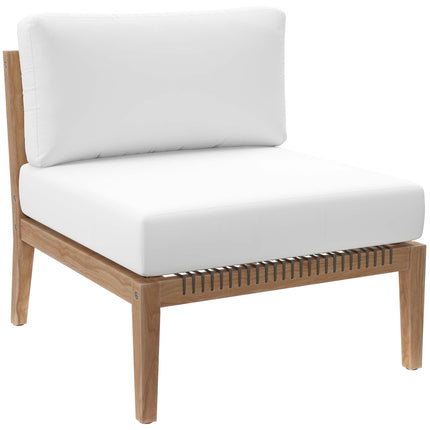Modway EEI-5856 Clearwater Outdoor Patio Teak Wood Armless Chair Modway