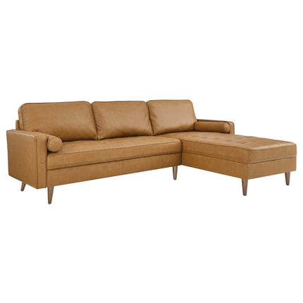 Modway EEI-5873 Valour 98" Leather Sectional Sofa Modway