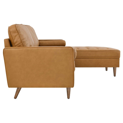 Modway EEI-5873 Valour 98" Leather Sectional Sofa Modway