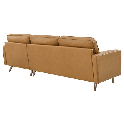 Modway EEI-5873 Valour 98" Leather Sectional Sofa Modway