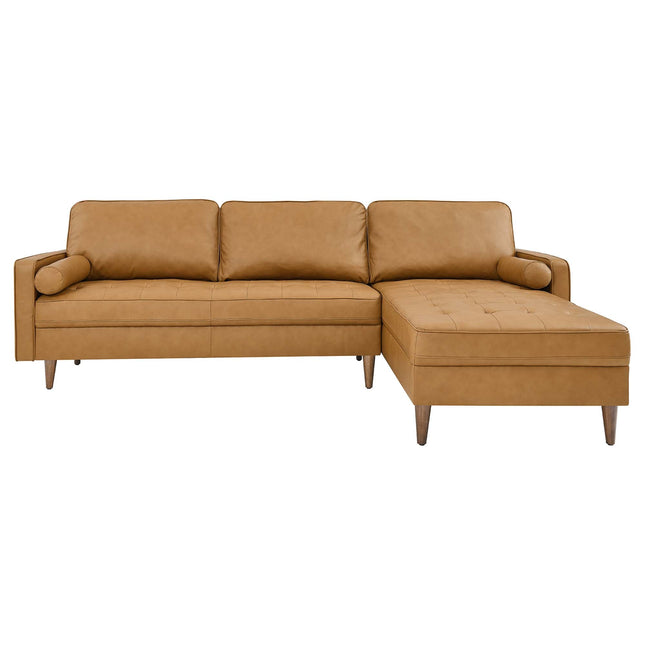 Modway EEI-5873 Valour 98" Leather Sectional Sofa Modway