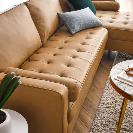 Modway EEI-5873 Valour 98" Leather Sectional Sofa Modway