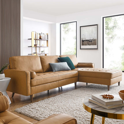 Modway EEI-5873 Valour 98" Leather Sectional Sofa Modway