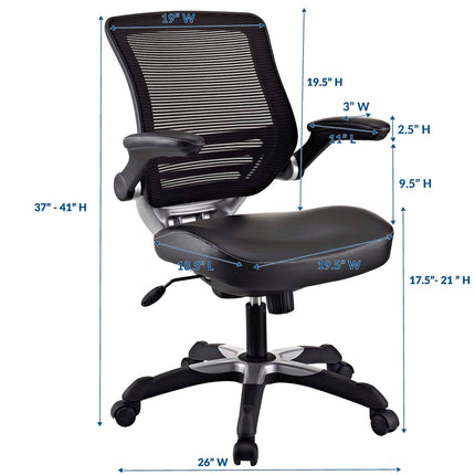 Modway EEI-595 Edge Vinyl Office Chair Modway
