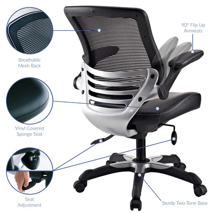 Modway EEI-595 Edge Vinyl Office Chair Modway