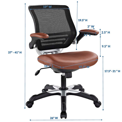 Modway EEI-595 Edge Vinyl Office Chair Modway