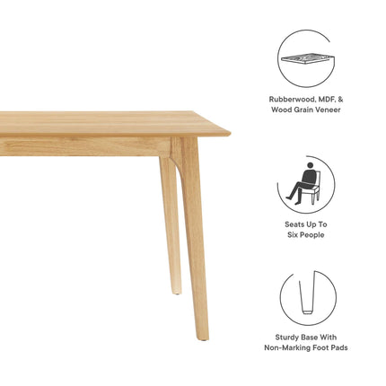 Modway EEI-6017 Juxtapose 63" Rectangle Dining Table Modway