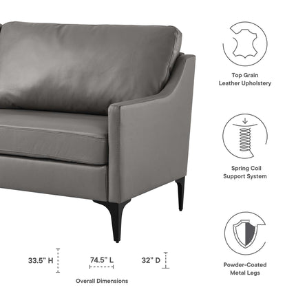 Modway EEI-6018 Corland Leather Sofa Modway