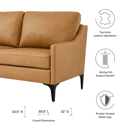 Modway EEI-6020 Corland Leather Loveseat Modway