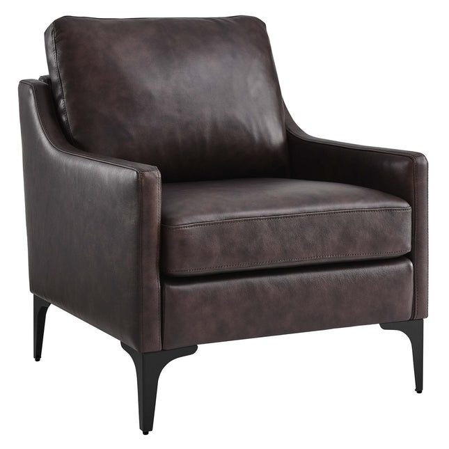 Modway EEI-6022 Corland Leather Armchair Modway