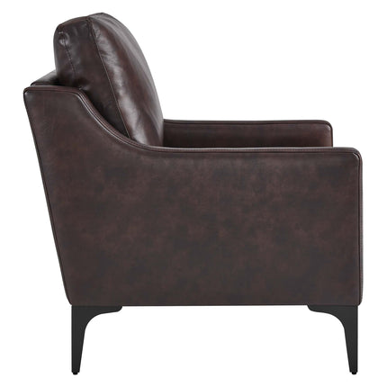 Modway EEI-6022 Corland Leather Armchair Modway