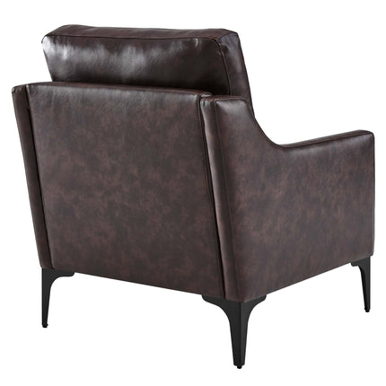 Modway EEI-6022 Corland Leather Armchair Modway