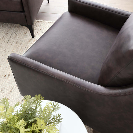 Modway EEI-6022 Corland Leather Armchair Modway