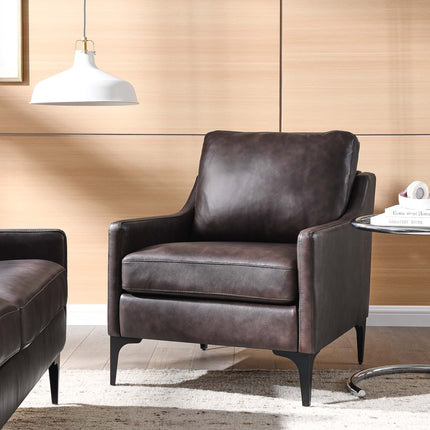 Modway EEI-6022 Corland Leather Armchair Modway