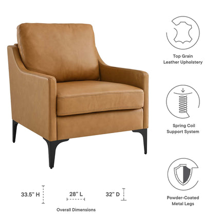 Modway EEI-6022 Corland Leather Armchair Modway