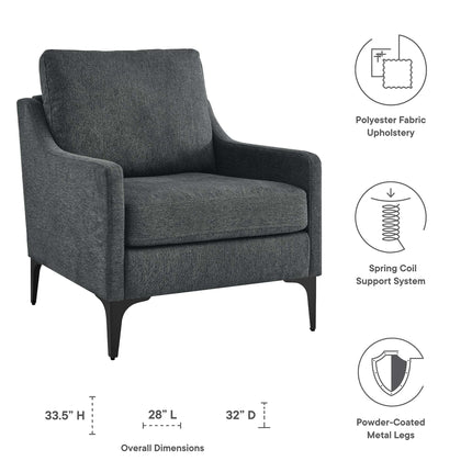 Modway EEI-6023 Corland Upholstered Fabric Armchair Modway