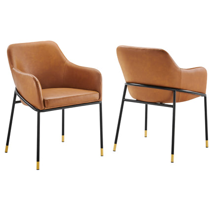 Modway EEI-6027 Jovi Vegan Leather Dining Chair Set of 2 Modway
