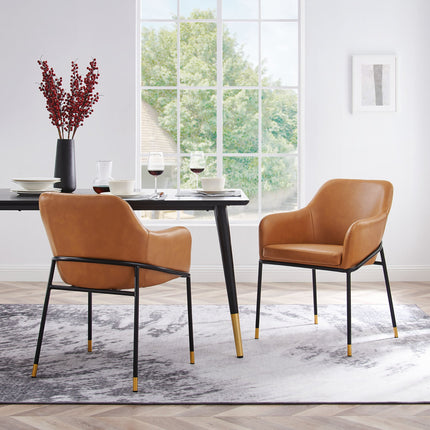 Modway EEI-6027 Jovi Vegan Leather Dining Chair Set of 2 Modway