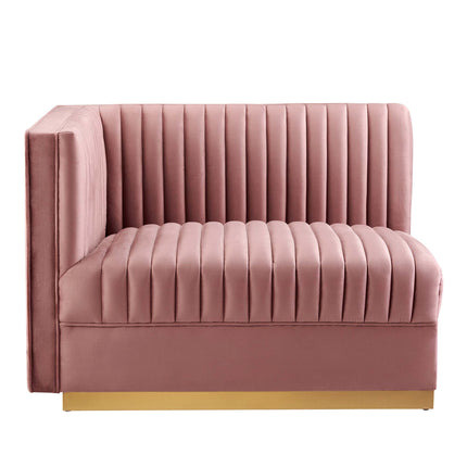 Modway EEI-6031 Sanguine Channel Tufted Performance Velvet Modular Sectional Sofa Left-Arm Chair Modway
