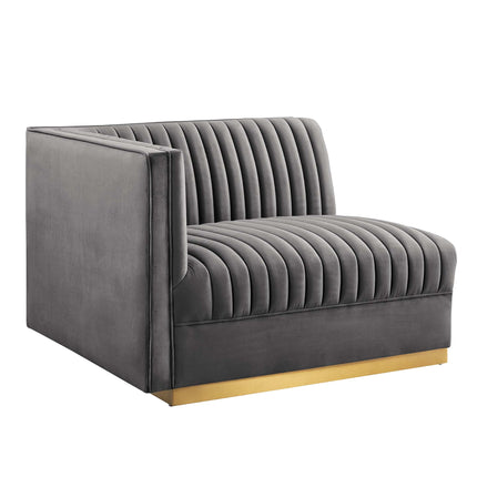 Modway EEI-6031 Sanguine Channel Tufted Performance Velvet Modular Sectional Sofa Left-Arm Chair Modway