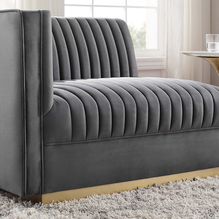 Modway EEI-6031 Sanguine Channel Tufted Performance Velvet Modular Sectional Sofa Left-Arm Chair Modway