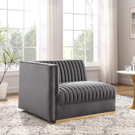 Modway EEI-6031 Sanguine Channel Tufted Performance Velvet Modular Sectional Sofa Left-Arm Chair Modway