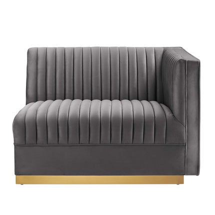 Modway EEI-6032 Sanguine Channel Tufted Performance Velvet Modular Sectional Sofa Right-Arm Chair Modway