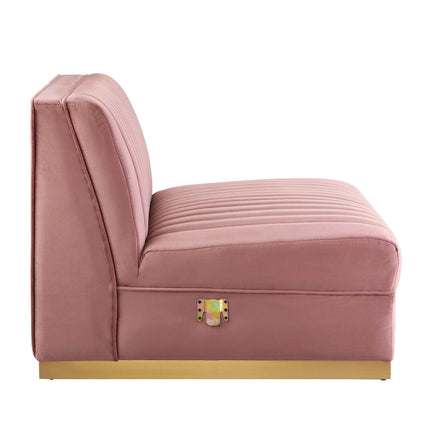 Modway EEI-6033 Sanguine Channel Tufted Performance Velvet Modular Sectional Sofa Armless Chair Modway