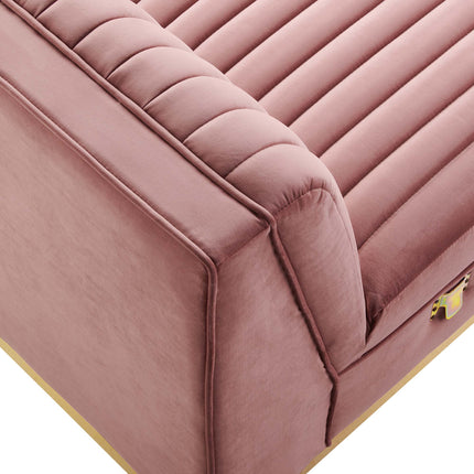 Modway EEI-6033 Sanguine Channel Tufted Performance Velvet Modular Sectional Sofa Armless Chair Modway