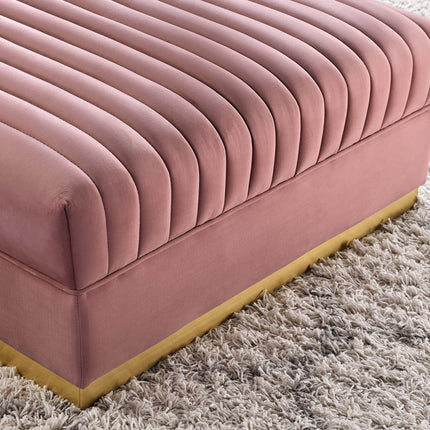 Modway EEI-6036 Sanguine Channel Tufted Performance Velvet Modular Sectional Sofa Ottoman Modway