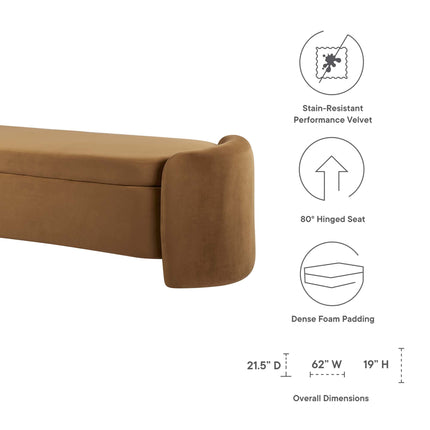 Modway EEI-6054 Nebula Upholstered Performance Velvet Bench Modway