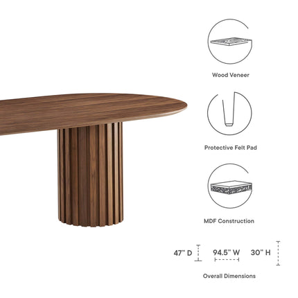 Modway EEI-6065 Senja 95" Oval Dining Table Modway