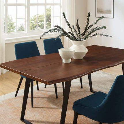Modway EEI-6069 Viggo 74" Live Edge Acacia Wood Dining Table Modway