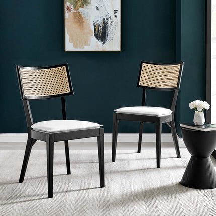 Modway EEI-6080 Caledonia Fabric Upholstered Wood Dining Chair Set of 2 Modway