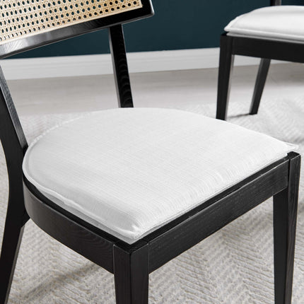 Modway EEI-6080 Caledonia Fabric Upholstered Wood Dining Chair Set of 2 Modway