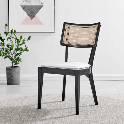 Modway EEI-6080 Caledonia Fabric Upholstered Wood Dining Chair Set of 2 Modway