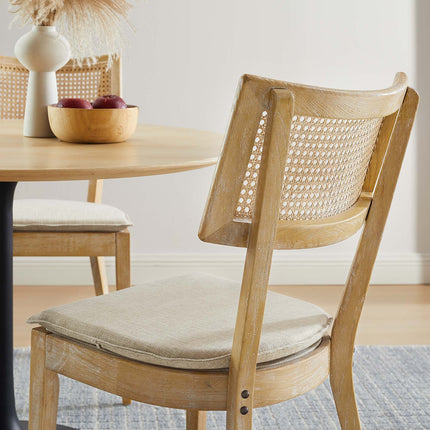 Modway EEI-6080 Caledonia Fabric Upholstered Wood Dining Chair Set of 2 Modway
