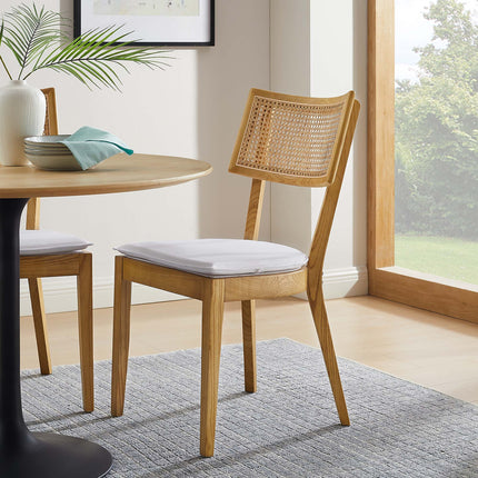 Modway EEI-6080 Caledonia Fabric Upholstered Wood Dining Chair Set of 2 Modway