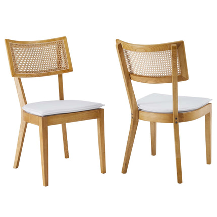 Modway EEI-6080 Caledonia Fabric Upholstered Wood Dining Chair Set of 2 Modway