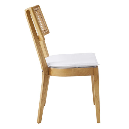 Modway EEI-6080 Caledonia Fabric Upholstered Wood Dining Chair Set of 2 Modway
