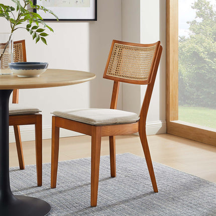 Modway EEI-6080 Caledonia Fabric Upholstered Wood Dining Chair Set of 2 Modway