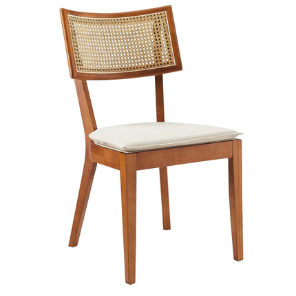Modway EEI-6080 Caledonia Fabric Upholstered Wood Dining Chair Set of 2 Modway