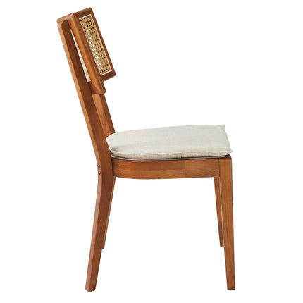 Modway EEI-6080 Caledonia Fabric Upholstered Wood Dining Chair Set of 2 Modway